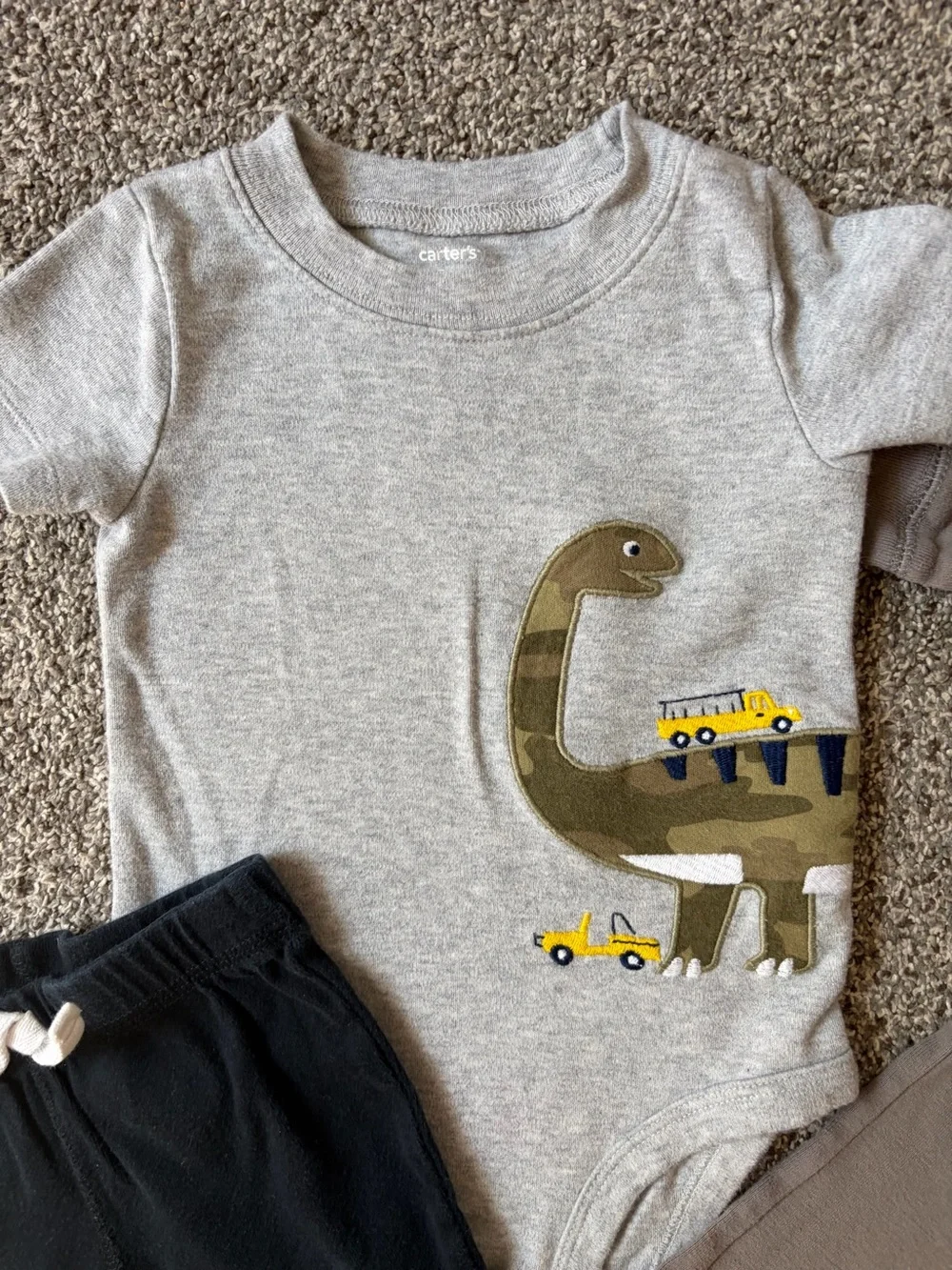 Carter's 9 Months Boy Baby Clothes Jogger Pants Onesies Dinosaur Little Peanut